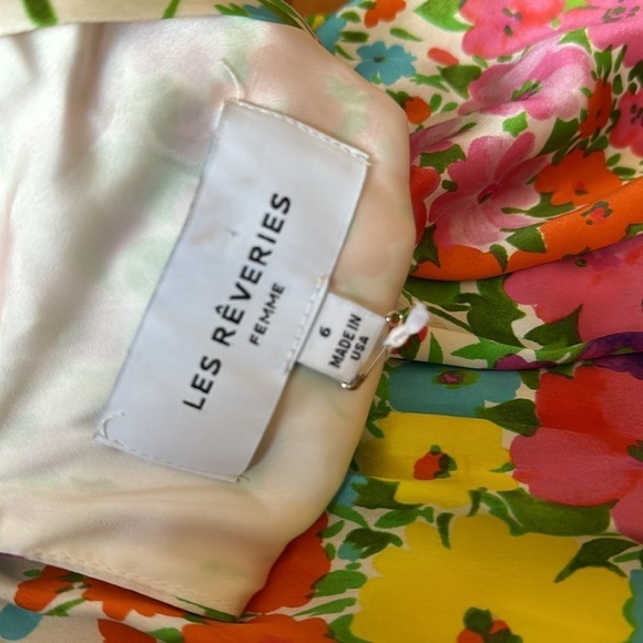 Les Reveries Silk Floral Dress Size 6 - Picture 9 of 9